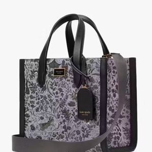 KATE SPADE Manhattan Year Of The Rabbit Embellished Toile Jacquard Small Tote